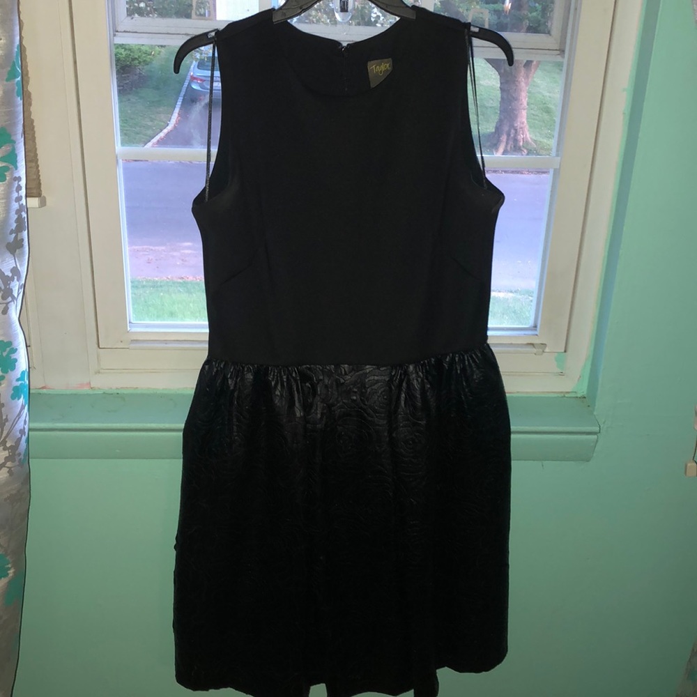 textured skater dress, silk underneath